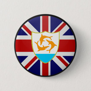 Macaron Rond 5 Cm Cercle de drapeau de qualité d'Anguilla