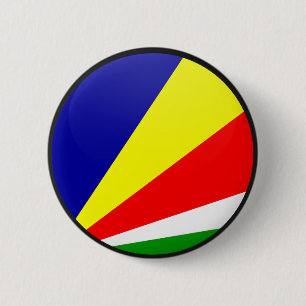 Macaron Rond 5 Cm Cercle de drapeau de qualité des Seychelles