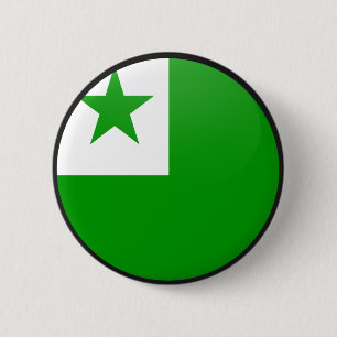 Macaron Rond 5 Cm Cercle de drapeau de qualité d'espéranto