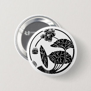 Macaron Rond 5 Cm Cercle de fleurs de lotus