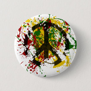 Macaron Rond 5 Cm Cercle de peinture de paix