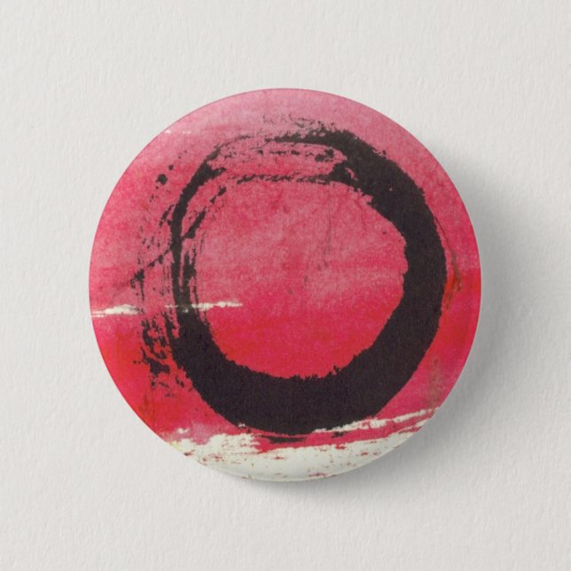 Macaron Rond 5 Cm Cercle magenta de zen (Devant)