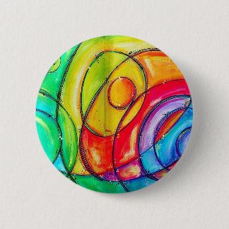 Macaron Rond 5 Cm Cercles abstraits