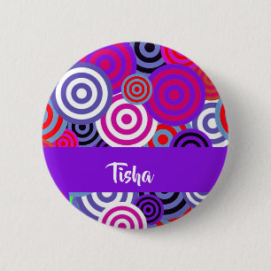 Macaron Rond 5 Cm Cercles colorés motif