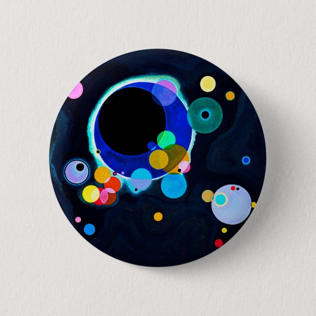 Macaron Rond 5 Cm Cercles Kandinsky (Devant)