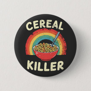 Macaron Rond 5 Cm Céréales Killer Mens Food Pun True Crime