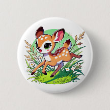 Cerf adorable avec des taches qui courent