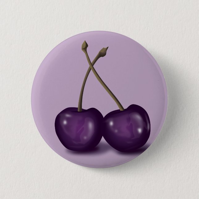 Macaron Rond 5 Cm cerises 3 (Devant)