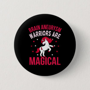 Macaron Rond 5 Cm Cerveau Aneurysme Guerriers Mois de sensibilisatio