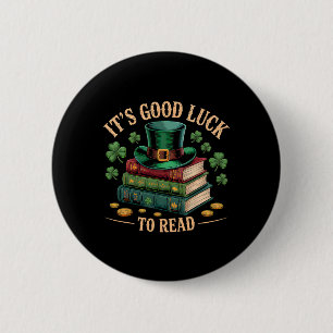 Macaron Rond 5 Cm C'est Chanceux De Lire La Saint-Patrick Vintage Bo