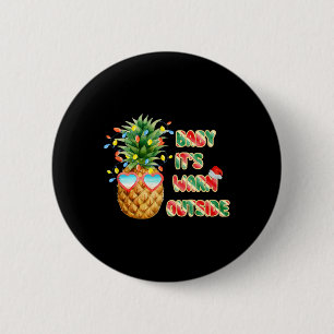 Macaron Rond 5 Cm C'est chaud dehors Funny Santa Noël en juillet amu