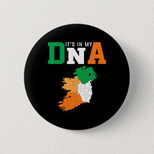 Macaron Rond 5 Cm C'est Dans Mon Adn Irlande Drapeau Irlandais Cadea