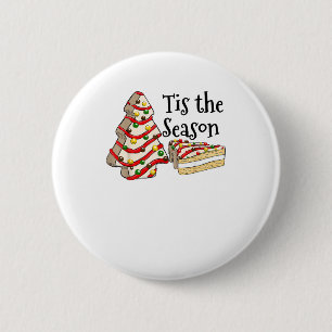 Macaron Rond 5 Cm C'est la saison Arbre de Noël Noël Vintage