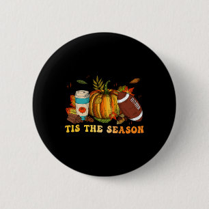 Macaron Rond 5 Cm C'Est La Saison Football Football Chute Thanksgivi