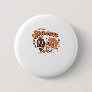 Macaron Rond 5 Cm C'Est La Saison Football Retro Halloween Creative