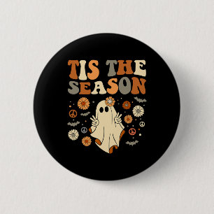 Macaron Rond 5 Cm C'Est La Saison Halloween Ghost Costume Retr