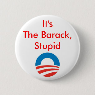 Macaron Rond 5 Cm C'est le Barack, stupide