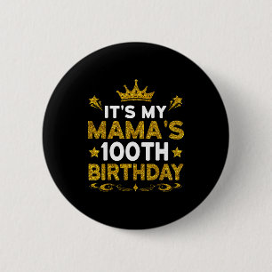Macaron Rond 5 Cm C'est les 100 ans de ma Maman Joyeux Anniversaire