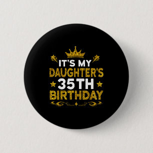 Macaron Rond 5 Cm C'est les 35 ans de ma fille Joyeux Anniversaire 3