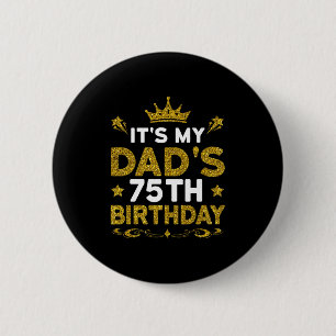 Macaron Rond 5 Cm C'est les 75 ans de mon papa Joyeux Anniversaire 7