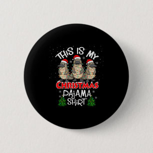 Macaron Rond 5 Cm C'est ma chemise de pyjama de Noël Platypus Animal