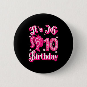 Macaron Rond 5 Cm C'est ma poupée 10e anniversaire fille 10 ans Anni
