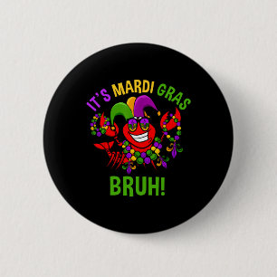 Macaron Rond 5 Cm C'est Mardi Gras Bruh Dabbing Crawfish Carnival en