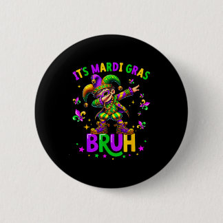 Macaron Rond 5 Cm C'est Mardi Gras Bruh Dabbing Leprechaun Bouffon N