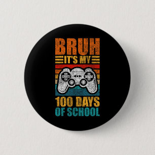 Macaron Rond 5 Cm Cest Mes 100 Jours D'école Gamer Boy 100ème Jour