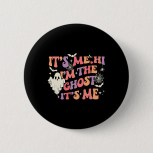 Macaron Rond 5 Cm C'est moi Salut Je suis le Fantôme C'est moi Happy