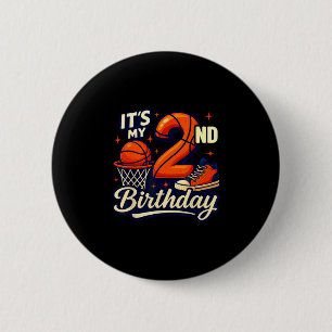 Macaron Rond 5 Cm C'est mon 2e anniversaire Sketll Lover 2 ans Bday