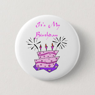 Macaron Rond 5 Cm C'est mon anniversaire