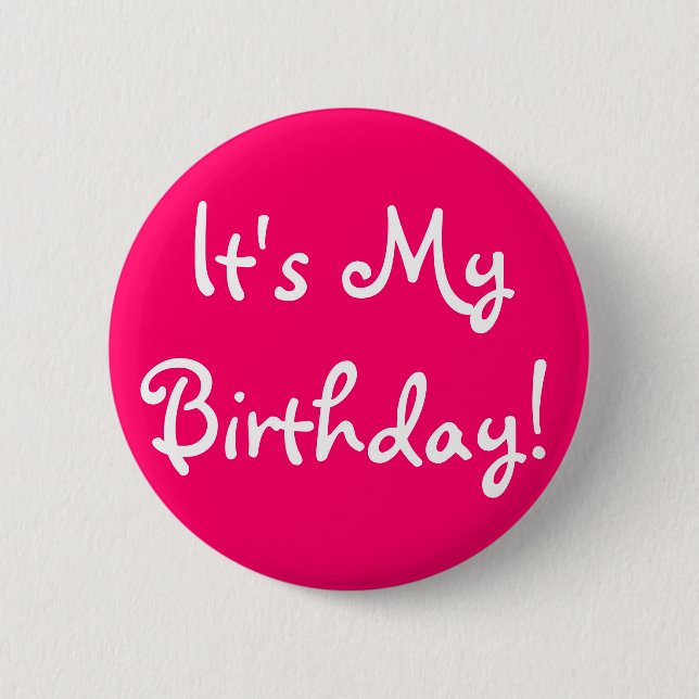 Macaron Rond 5 Cm C'est mon anniversaire ! (Devant)
