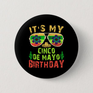 Macaron Rond 5 Cm C'est mon anniversaire Cinco De Mayo, fête d'anniv