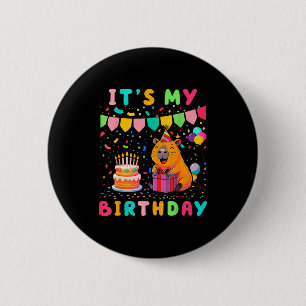 Macaron Rond 5 Cm C'est mon anniversaire filles Capybara Amoureux An