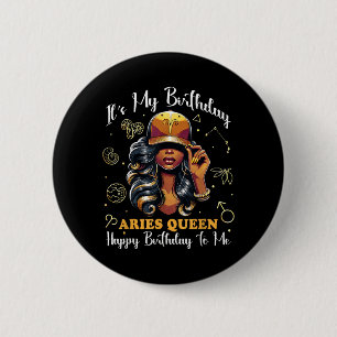 Macaron Rond 5 Cm C'est mon anniversaire Reine Bélier Femme Fille Zo