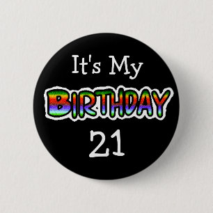 Macaron Rond 5 Cm C'est mon Bouton personnalisé anniversaire