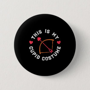 Macaron Rond 5 Cm C'est mon costume de Cupidon - Arc de Cupidon Sain