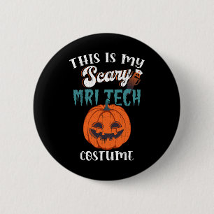 Macaron Rond 5 Cm C'Est Mon Costume De Mri Tech Effrayant Halloween