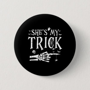 Macaron Rond 5 Cm C'est mon costume d'Halloween à la main en squelet