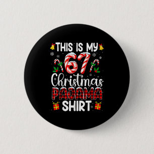 Macaron Rond 5 Cm C'est mon maillot de pyjama de Noël 67 drôle mème