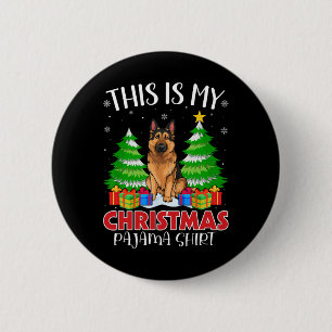 Macaron Rond 5 Cm C'Est Mon Pajama Allemand Berger Chien De Noël Xm