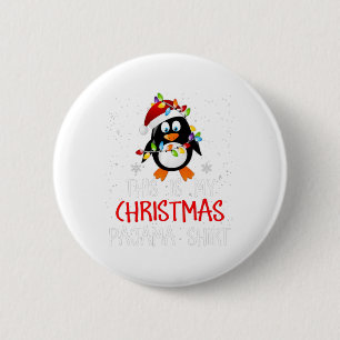 Macaron Rond 5 Cm C'Est Mon Pyjama Chemise De Noël Pingouins Père No