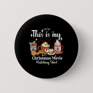 Macaron Rond 5 Cm C'est Mon T-Shirt De Regard De Film De Noël Famill