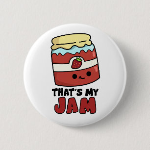 Macaron Rond 5 Cm C'est My Jam Funny Jar of Jam Pun
