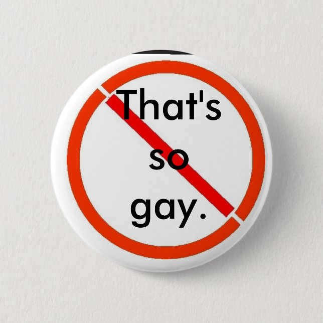 Macaron Rond 5 Cm C'est (pas) homosexuel (Devant)