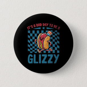 Macaron Rond 5 Cm C'est un jour D pour être un Glizzy 4 juillet