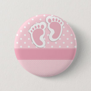 Macaron Rond 5 Cm C'est une fille !