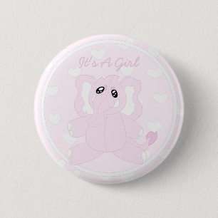 Macaron Rond 5 Cm C'est une petite fille
