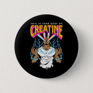 Macaron Rond 5 Cm C'Est Votre Corps Sur Creatine Exercice Gym Annive